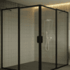 Shower enclosure Hietakari Bläk 759 New York, black frame, grey tinted glass Shower enclosure Hietakari Bläk 759 New York, black frame, grey tinted glass