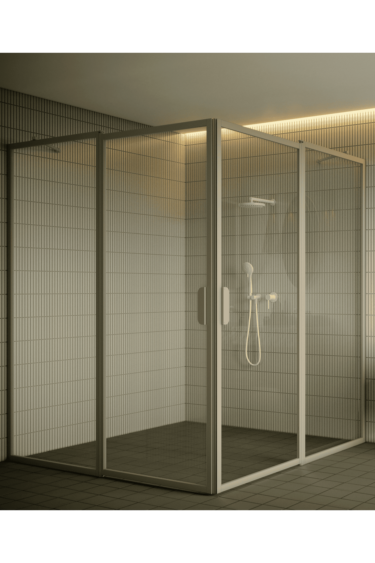 Shower enclosure Hietakari Bläk 759 New York, hinged door with fixed part + hinged door with fixed part – 5