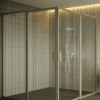 Shower enclosure Hietakari Bläk 759 New York, Sand frame, satin frosted glass Shower enclosure Hietakari Bläk 759 New York, Sand frame, satin frosted glass