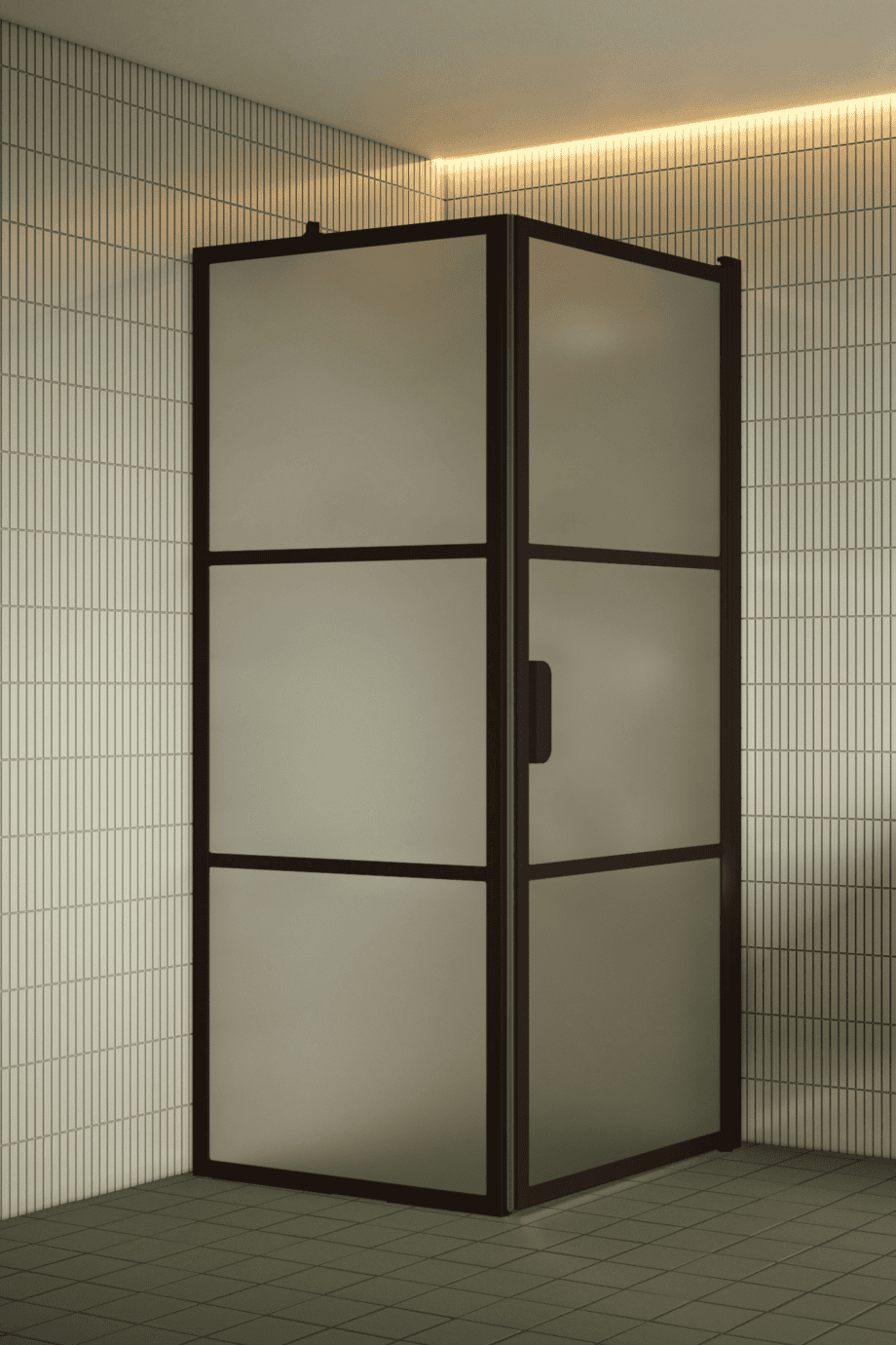 Shower enclosure Hietakari Bläk 760 Tokyo, Cocoa frame, satin frosted glass Shower enclosure Hietakari Bläk 760 Tokyo, Cocoa frame, satin frosted glass