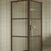 Shower enclosure Hietakari Bläk 760 Tokyo, Mocha frame, clear glass Shower enclosure Hietakari Bläk 760 Tokyo, fixed wall + hinged door – 6