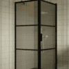 Shower enclosure Hietakari Bläk 760 Tokyo, black frame, grey tinted glass Shower enclosure Hietakari Bläk 760 Tokyo, black frame, grey tinted glass