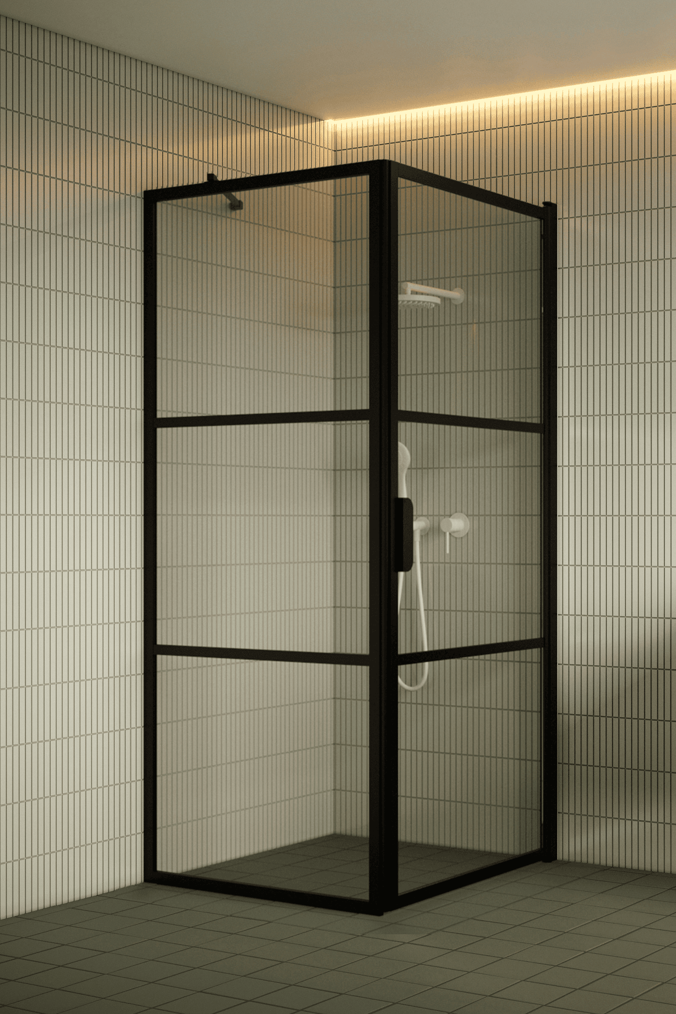 Shower enclosure Hietakari Bläk 760 Tokyo, black frame, clear glass Shower enclosure Hietakari Bläk 760 Tokyo, black frame, clear glass