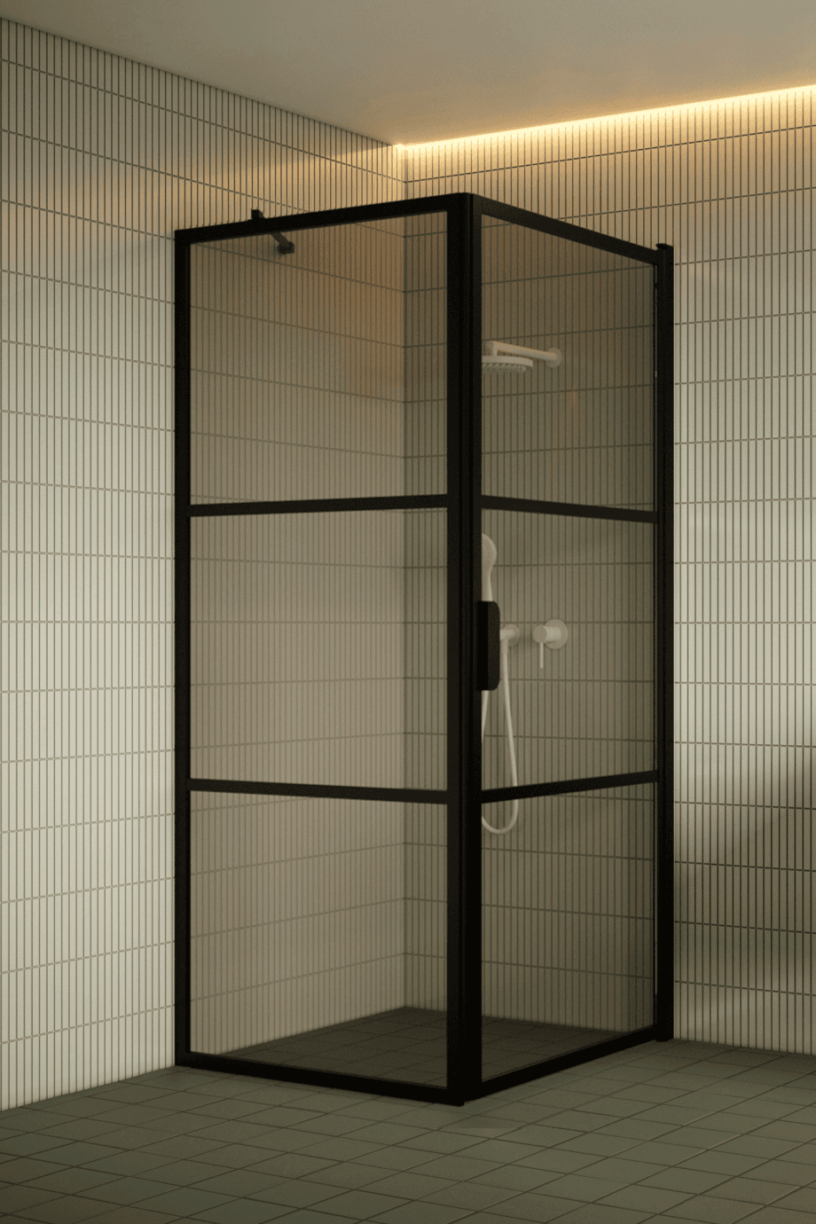 Shower enclosure Hietakari Bläk 760 Tokyo, black frame, bronze tinted glass Shower enclosure Hietakari Bläk 760 Tokyo, black frame, bronze tinted glass