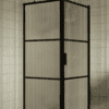 Shower enclosure Hietakari Bläk 760 Tokyo, black frame, reeded glass Shower enclosure Hietakari Bläk 760 Tokyo, black frame, reeded glass