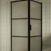 Shower enclosure Hietakari Bläk 760 Tokyo, black frame, satin frosted glass Shower enclosure Hietakari Bläk 760 Tokyo, black frame, satin frosted glass