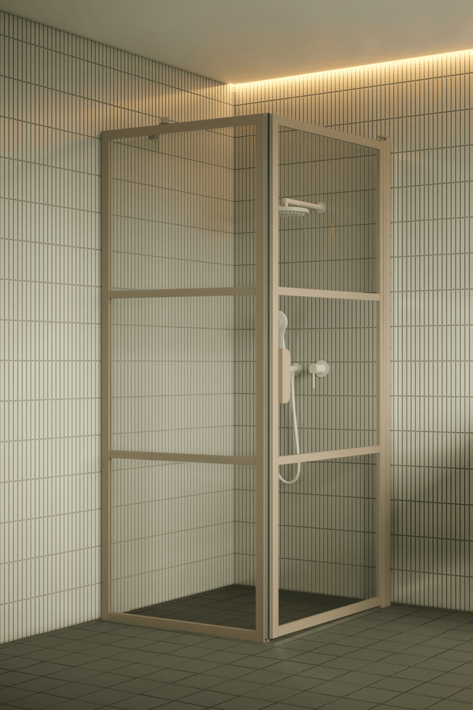 Shower enclosure Hietakari Bläk 760 Tokyo, Sand frame, clear glass Shower enclosure Hietakari Bläk 760 Tokyo, Sand frame, clear glass