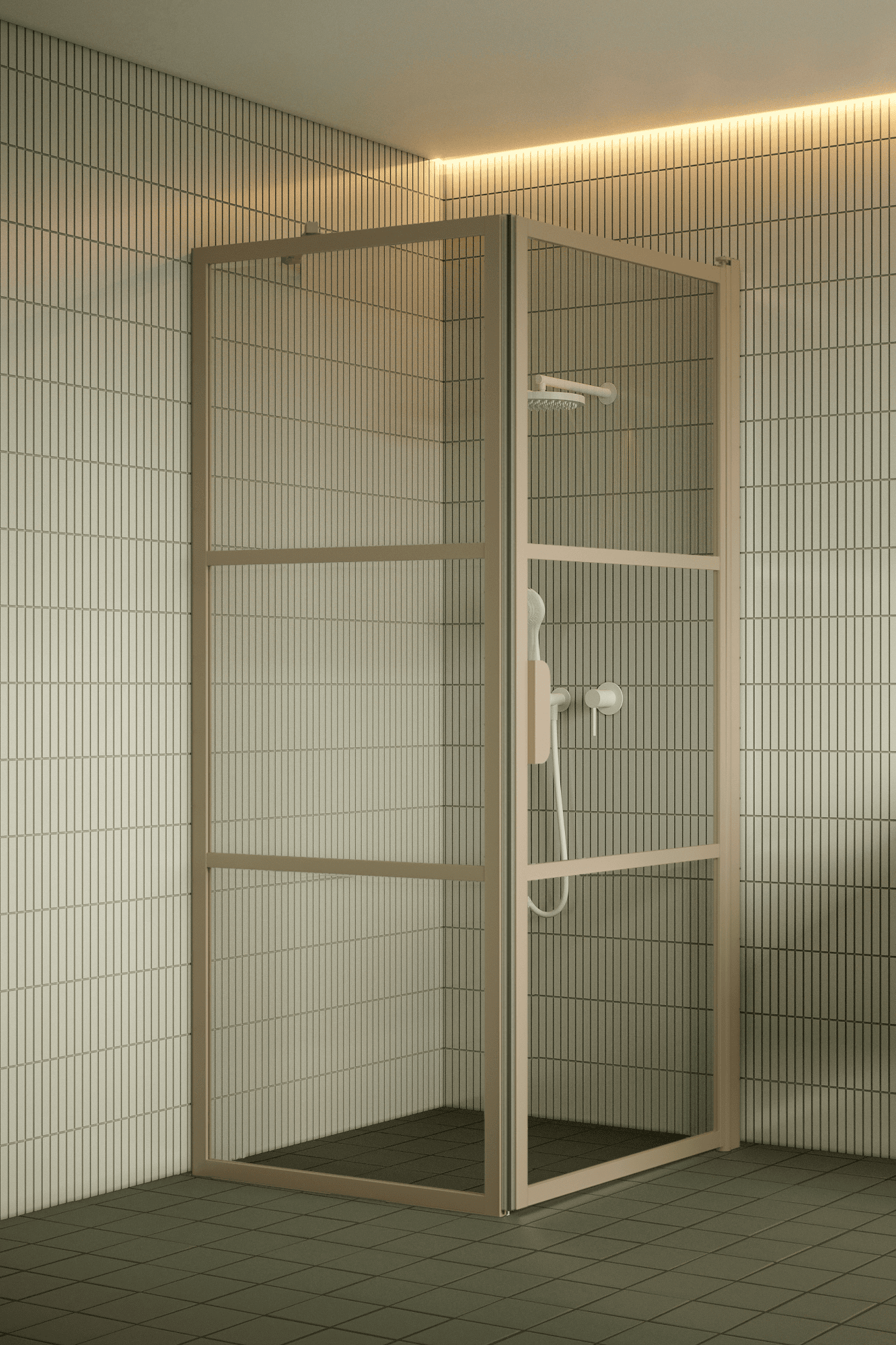 Shower enclosure Hietakari Bläk 760 Tokyo, Sand frame, clear glass Shower enclosure Hietakari Bläk 760 Tokyo, Sand frame, clear glass