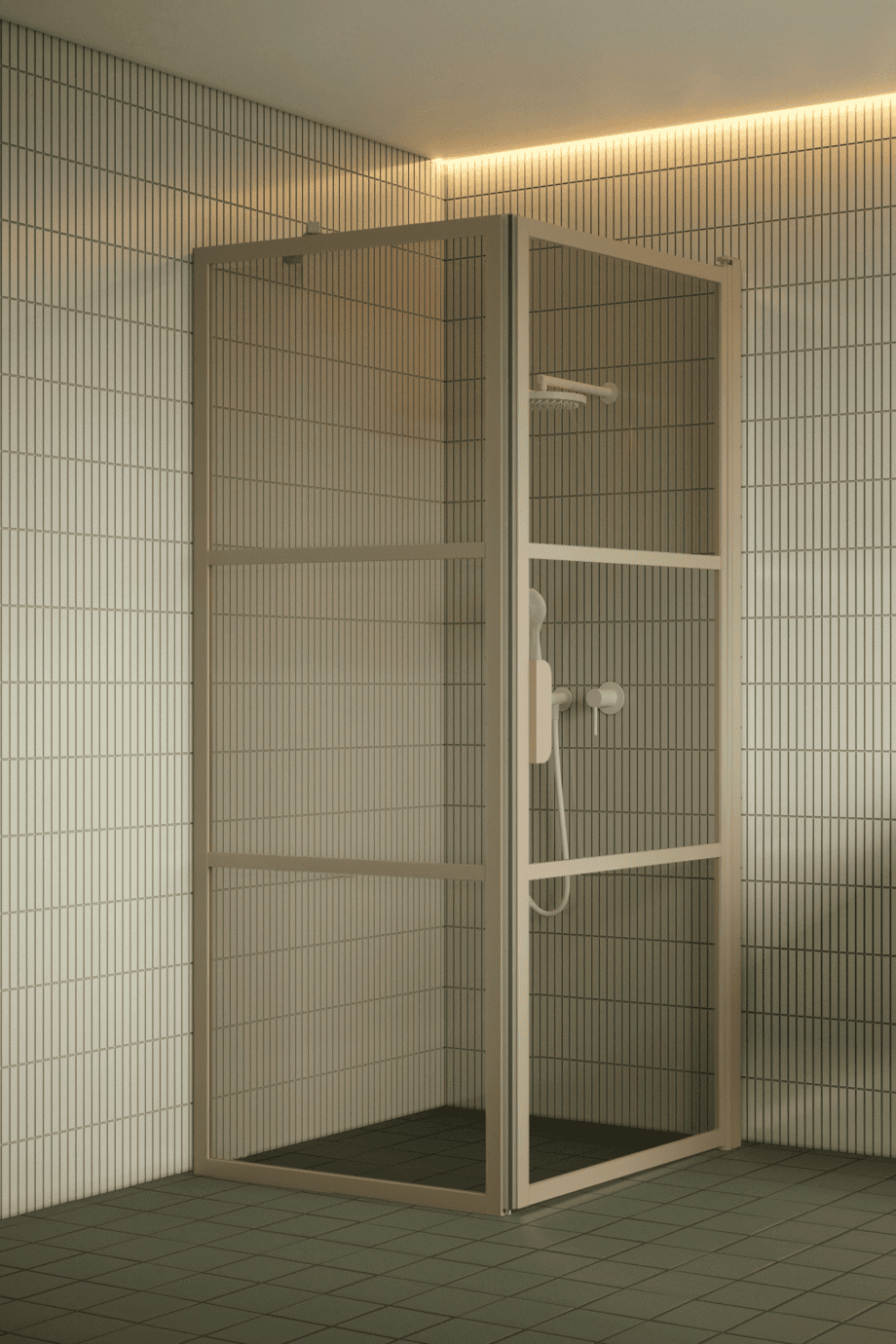 Shower enclosure Hietakari Bläk 760 Tokyo, Sand frame, bronze tinted glass Shower enclosure Hietakari Bläk 760 Tokyo, Sand frame, bronze tinted glass