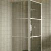 Shower enclosure Hietakari Bläk 760 Tokyo, white frame, grey tinted glass Shower enclosure Hietakari Bläk 760 Tokyo, white frame, grey tinted glass