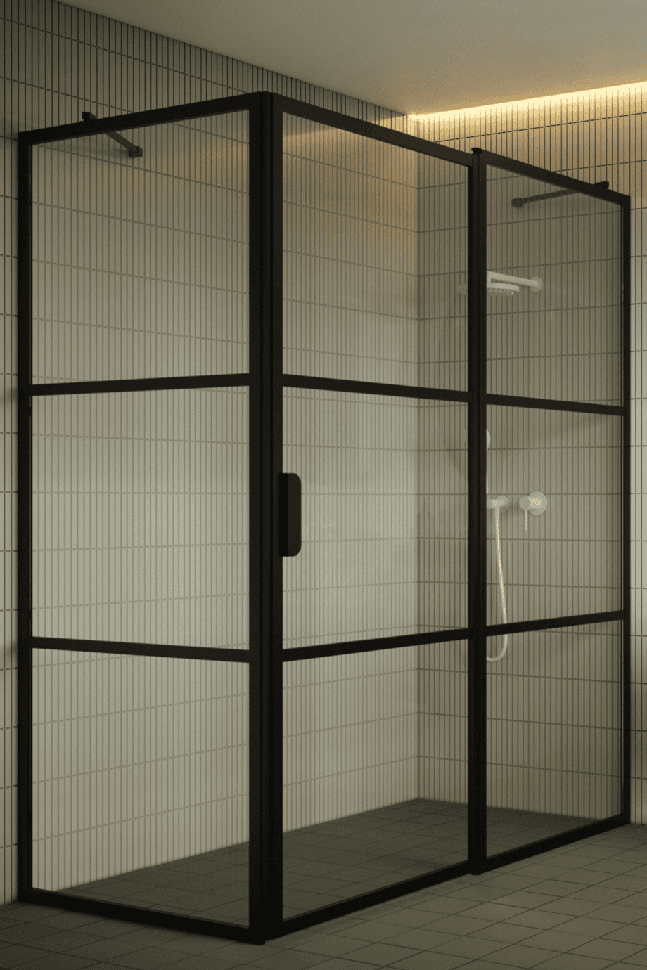 Shower enclosure Hietakari Bläk 761 Tokyo, black frame, grey tinted glass Shower enclosure Hietakari Bläk 761 Tokyo, black frame, grey tinted glass