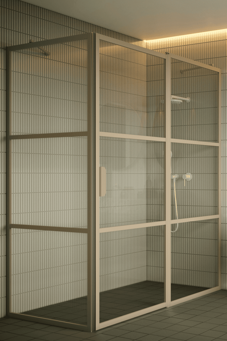 Shower enclosure Hietakari Bläk 761 Tokyo, Sand frame, grey tinted glass Shower enclosure Hietakari Bläk 761 Tokyo, Sand frame, grey tinted glass