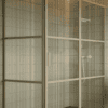 Shower enclosure Hietakari Bläk 761 Tokyo, Sand frame, clear glass Shower enclosure Hietakari Bläk 761 Tokyo, fixed wall + hinged door with fixed part – 5