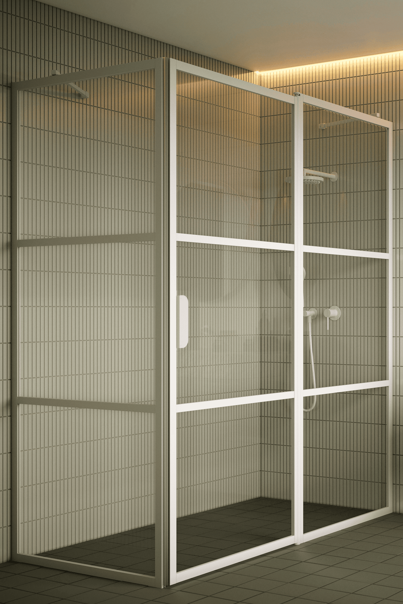 Shower enclosure Hietakari Bläk 761 Tokyo, white frame, clear glass Shower enclosure Hietakari Bläk 761 Tokyo, white frame, clear glass