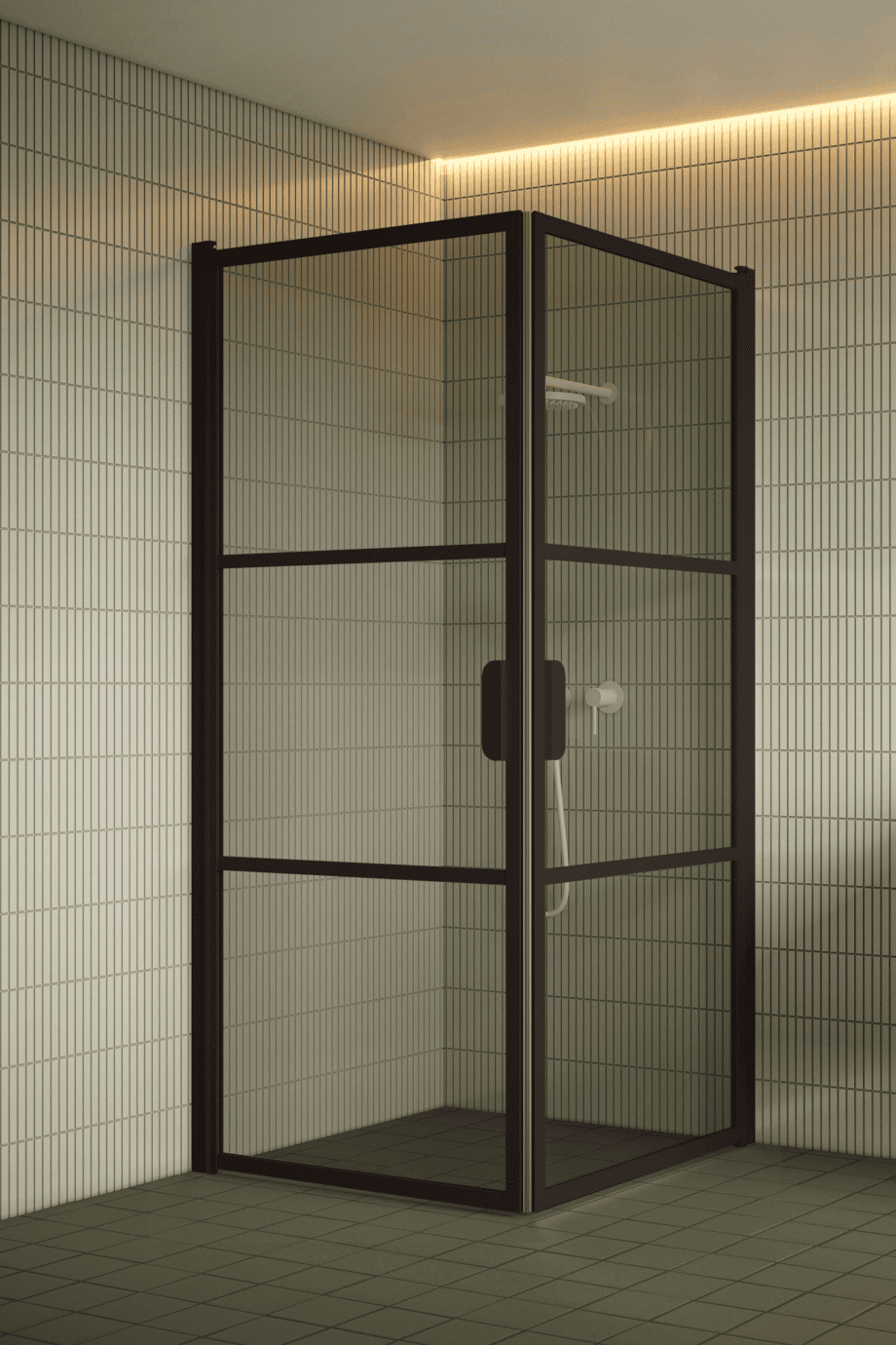 Shower enclosure Hietakari Bläk 762 Tokyo, Cocoa frame, grey tinted glass Shower enclosure Hietakari Bläk 762 Tokyo, Cocoa frame, grey tinted glass