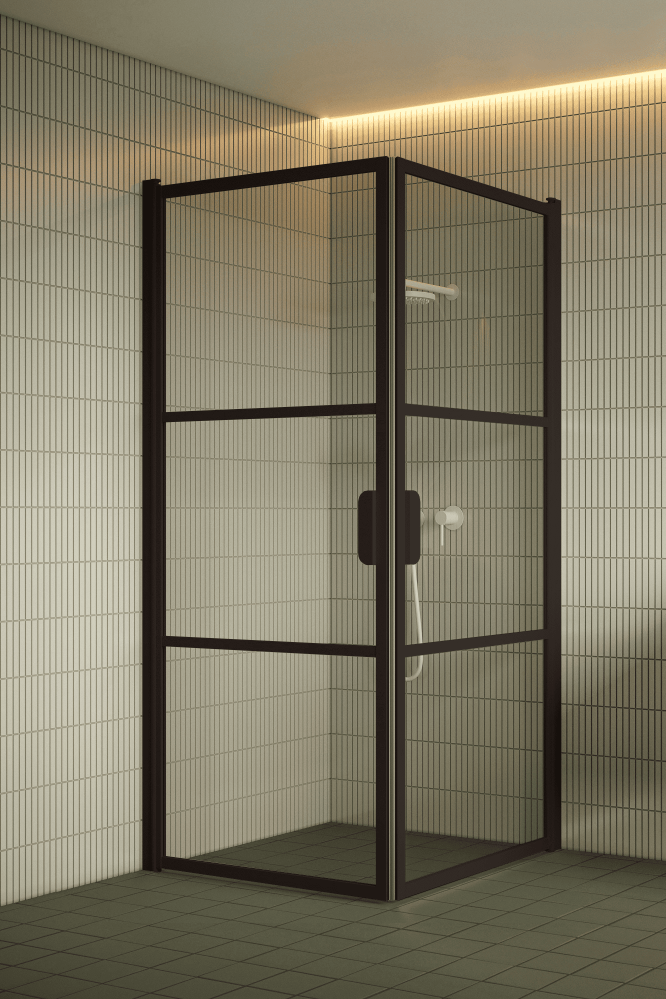 Shower enclosure Hietakari Bläk 762 Tokyo, hinged door + hinged door – 7