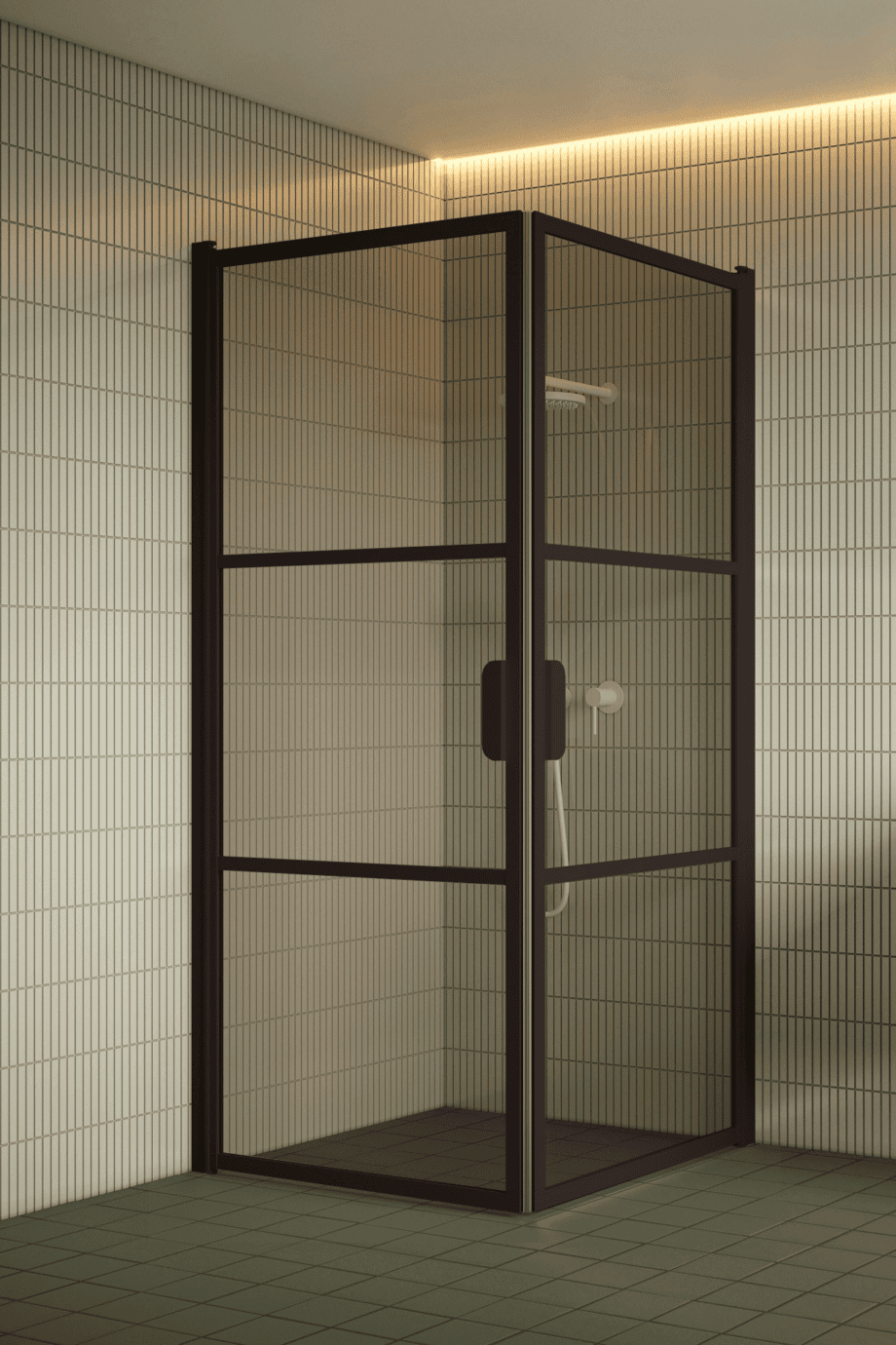 Shower enclosure Hietakari Bläk 762 Tokyo, Cocoa frame, bronze tinted glass Shower enclosure Hietakari Bläk 762 Tokyo, Cocoa frame, bronze tinted glass