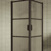 Shower enclosure Hietakari Bläk 762 Tokyo, Cocoa frame, reeded glass Shower enclosure Hietakari Bläk 762 Tokyo, Cocoa frame, reeded glass