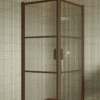 Shower enclosure Hietakari Bläk 762 Tokyo, Mocha frame, clear glass Shower enclosure Hietakari Bläk 762 Tokyo, hinged door + hinged door – 6