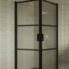 Shower enclosure Hietakari Bläk 762 Tokyo, black frame, clear glass Shower enclosure Hietakari Bläk 762 Tokyo, hinged door + hinged door – 4