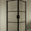 Shower enclosure Hietakari Bläk 762 Tokyo, black frame, reeded glass Shower enclosure Hietakari Bläk 762 Tokyo, black frame, reeded glass