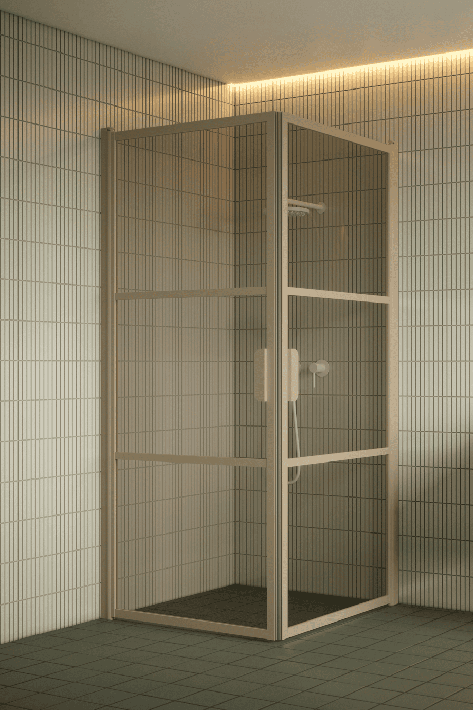 Shower enclosure Hietakari Bläk 762 Tokyo, Sand frame, bronze tinted glass Shower enclosure Hietakari Bläk 762 Tokyo, Sand frame, bronze tinted glass
