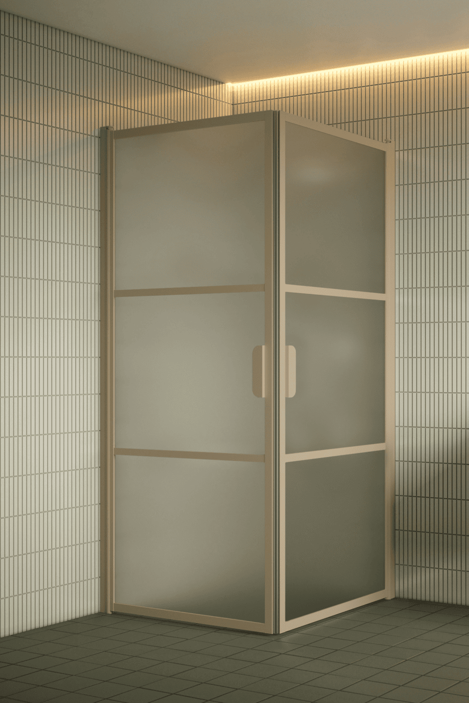 Shower enclosure Hietakari Bläk 762 Tokyo, Sand frame, satin frosted glass Shower enclosure Hietakari Bläk 762 Tokyo, Sand frame, satin frosted glass