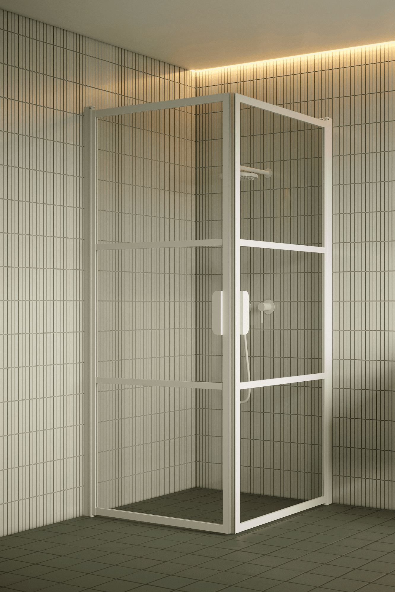 Shower enclosure Hietakari Bläk 762 Tokyo, hinged door + hinged door