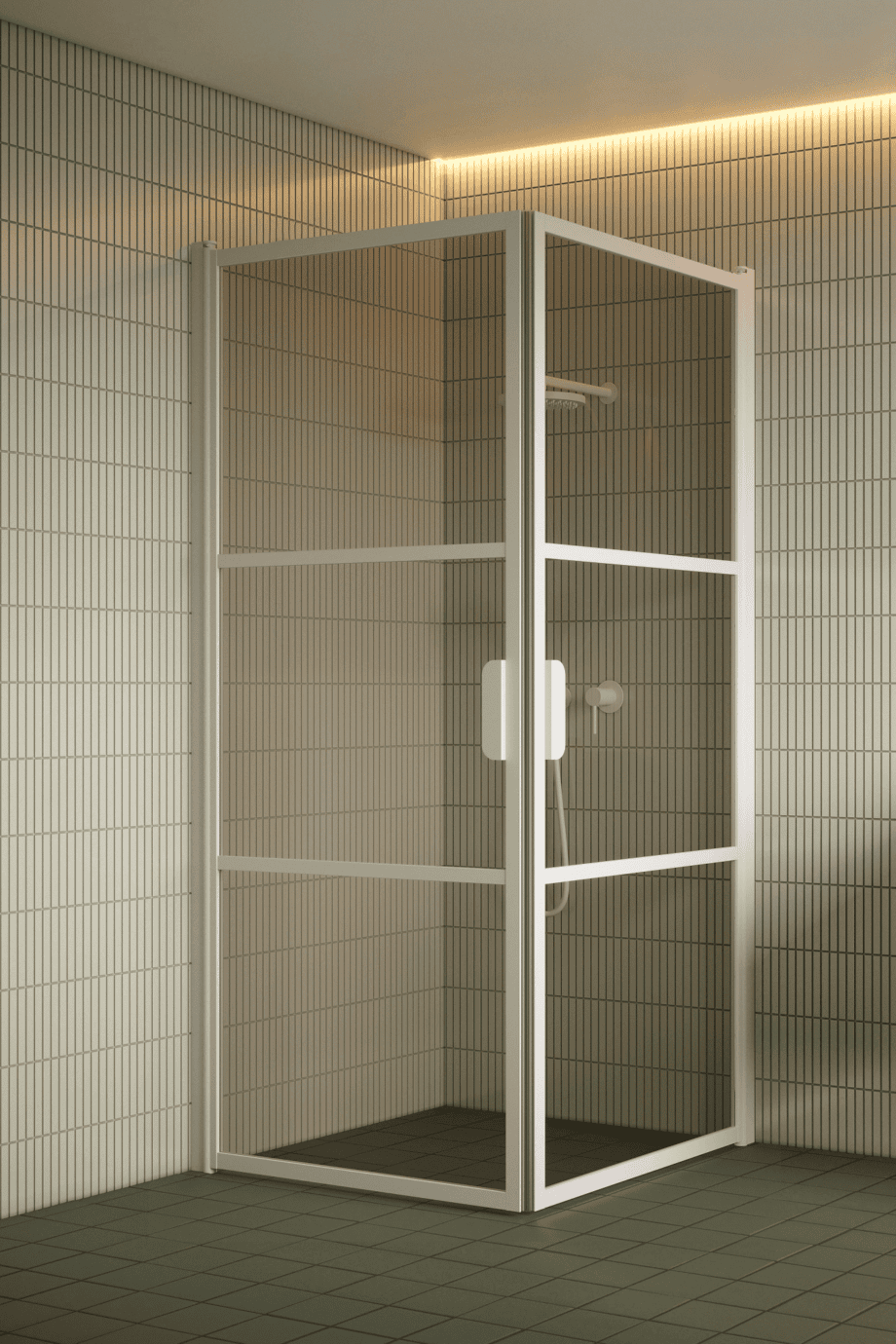 Shower enclosure Hietakari Bläk 762 Tokyo, white frame, bronze tinted glass Shower enclosure Hietakari Bläk 762 Tokyo, white frame, bronze tinted glass