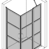 Shower enclosure Hietakari Bläk 763 Tokyo – 3D drawing Shower enclosure Hietakari Bläk 763 Tokyo – 3D drawing