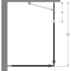 Shower enclosure Hietakari Bläk 763 Tokyo – dimension drawing Shower enclosure Hietakari Bläk 763 Tokyo – dimension drawing