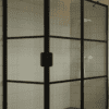 Shower enclosure Hietakari Bläk 763 Tokyo, black frame, clear glass Shower enclosure Hietakari Bläk 763 Tokyo, hinged door + hinged door with fixed part – 4