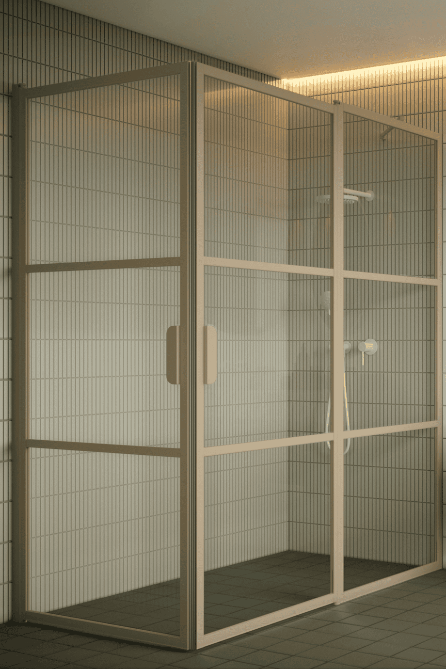 Shower enclosure Hietakari Bläk 763 Tokyo, Sand frame, clear glass Shower enclosure Hietakari Bläk 763 Tokyo, Sand frame, clear glass
