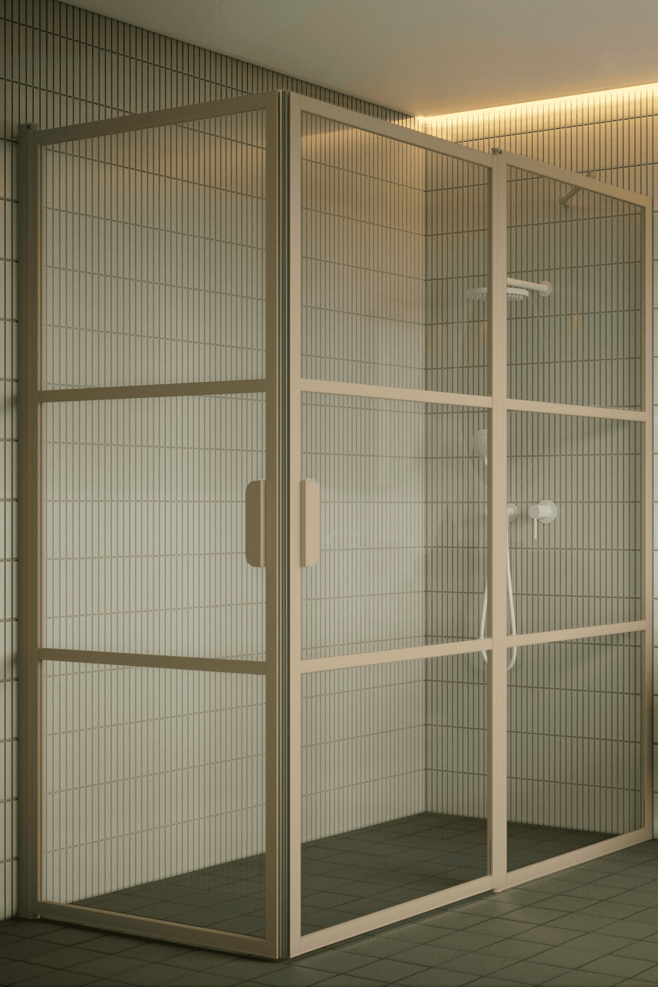Shower enclosure Hietakari Bläk 763 Tokyo, Sand frame, clear glass Shower enclosure Hietakari Bläk 763 Tokyo, Sand frame, clear glass