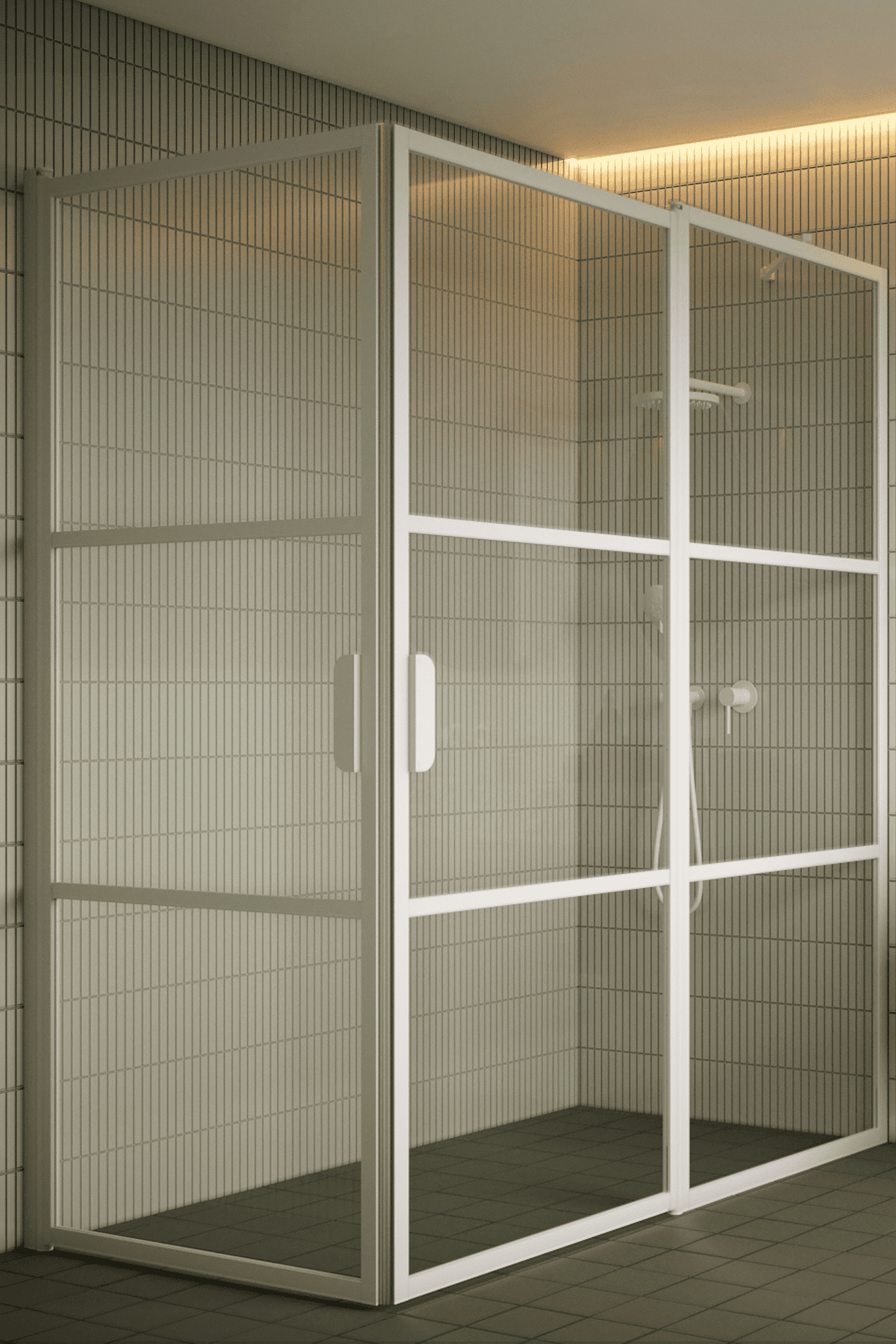 Shower enclosure Hietakari Bläk 763 Tokyo, white frame, clear glass Shower enclosure Hietakari Bläk 763 Tokyo, white frame, clear glass