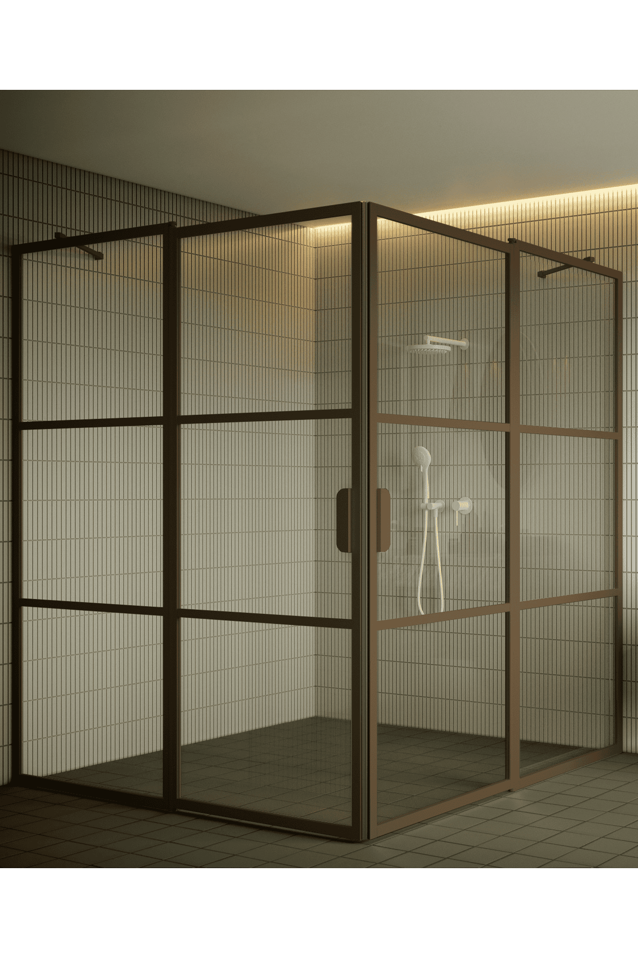 Shower enclosure Hietakari Bläk 764 Tokyo, hinged door with fixed part + hinged door with fixed part – 6
