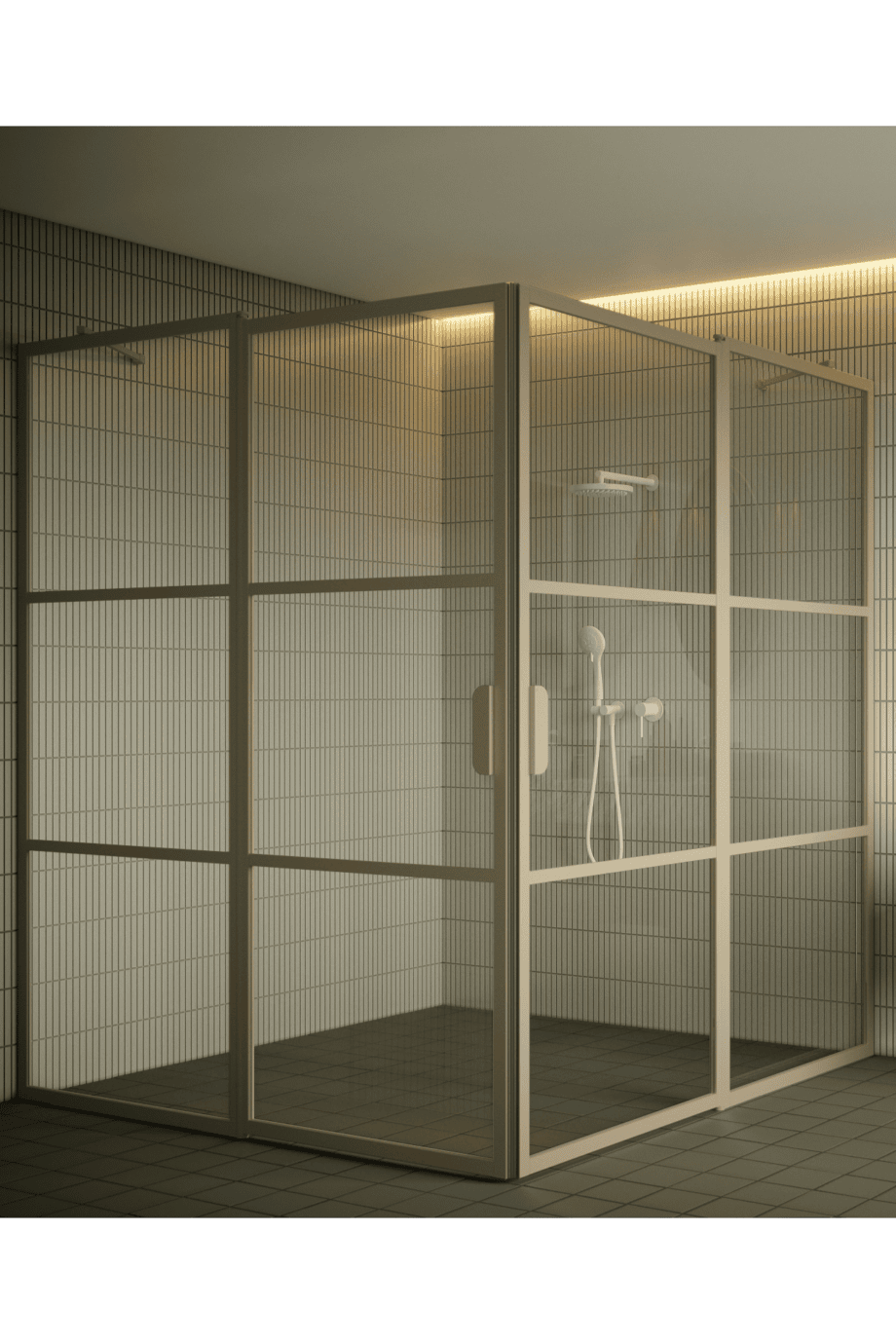 Shower enclosure Hietakari Bläk 764 Tokyo, Sand frame, grey tinted glass Shower enclosure Hietakari Bläk 764 Tokyo, Sand frame, grey tinted glass