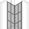 Shower enclosure Hietakari Bläk 765 Paris – 3D drawing Shower enclosure Hietakari Bläk 765 Paris, fixed wall + hinged door – 3