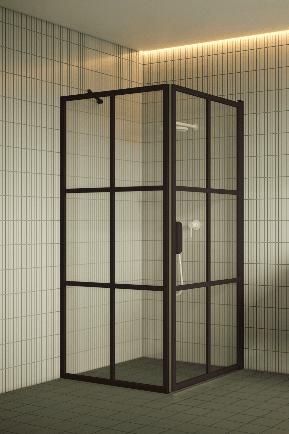 Shower enclosure Hietakari Bläk 765 Paris, Cocoa frame, grey tinted glass Shower enclosure Hietakari Bläk 765 Paris, Cocoa frame, grey tinted glass