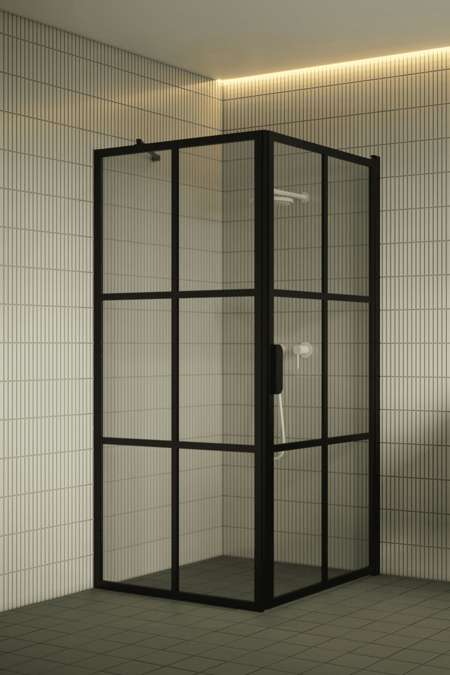 Shower enclosure Hietakari Bläk 765 Paris, black frame, bronze tinted glass Shower enclosure Hietakari Bläk 765 Paris, black frame, bronze tinted glass
