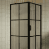 Shower enclosure Hietakari Bläk 765 Paris, black frame, reeded glass Shower enclosure Hietakari Bläk 765 Paris, black frame, reeded glass