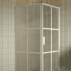 Shower enclosure Hietakari Bläk 765 Paris, white frame, reeded glass Shower enclosure Hietakari Bläk 765 Paris, white frame, reeded glass