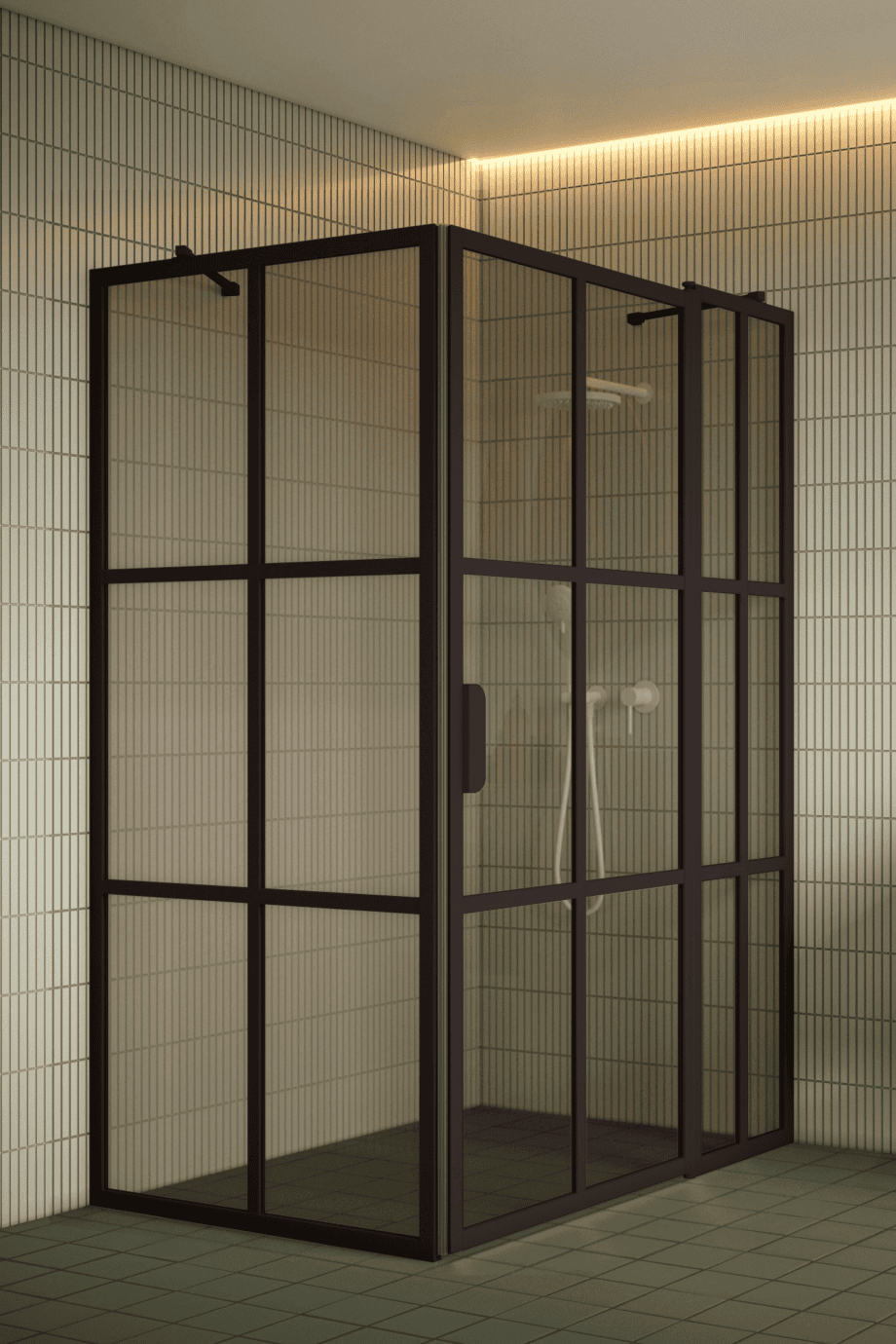 Shower enclosure Hietakari Bläk 766 Paris, Cocoa frame, bronze tinted glass Shower enclosure Hietakari Bläk 766 Paris, Cocoa frame, bronze tinted glass