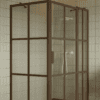 Shower enclosure Hietakari Bläk 766 Paris, Mocha frame, clear glass Shower enclosure Hietakari Bläk 766 Paris, fixed wall + hinged door with fixed part – 7