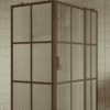 Shower enclosure Hietakari Bläk 766 Paris, Mocha frame, reeded glass Shower enclosure Hietakari Bläk 766 Paris, Mocha frame, reeded glass