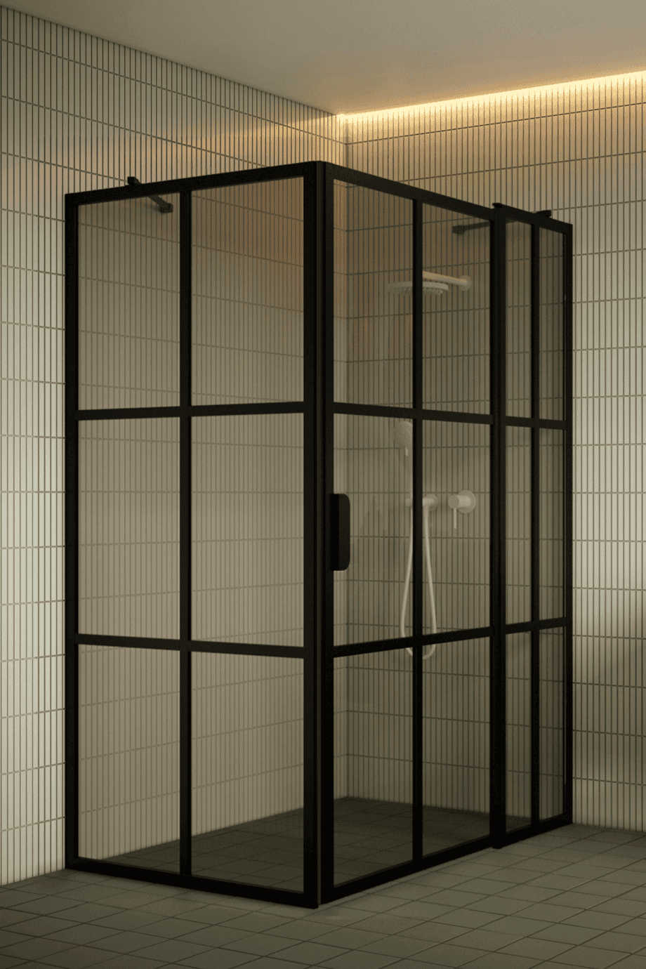 Shower enclosure Hietakari Bläk 766 Paris, black frame, bronze tinted glass Shower enclosure Hietakari Bläk 766 Paris, black frame, bronze tinted glass