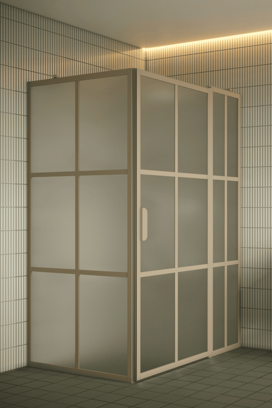 Shower enclosure Hietakari Bläk 766 Paris, Sand frame, satin frosted glass Shower enclosure Hietakari Bläk 766 Paris, Sand frame, satin frosted glass