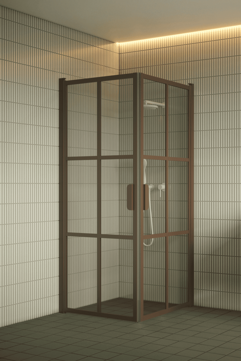 Shower enclosure Hietakari Bläk 767 Paris, Mocha frame, clear glass Shower enclosure Hietakari Bläk 767 Paris, Mocha frame, clear glass
