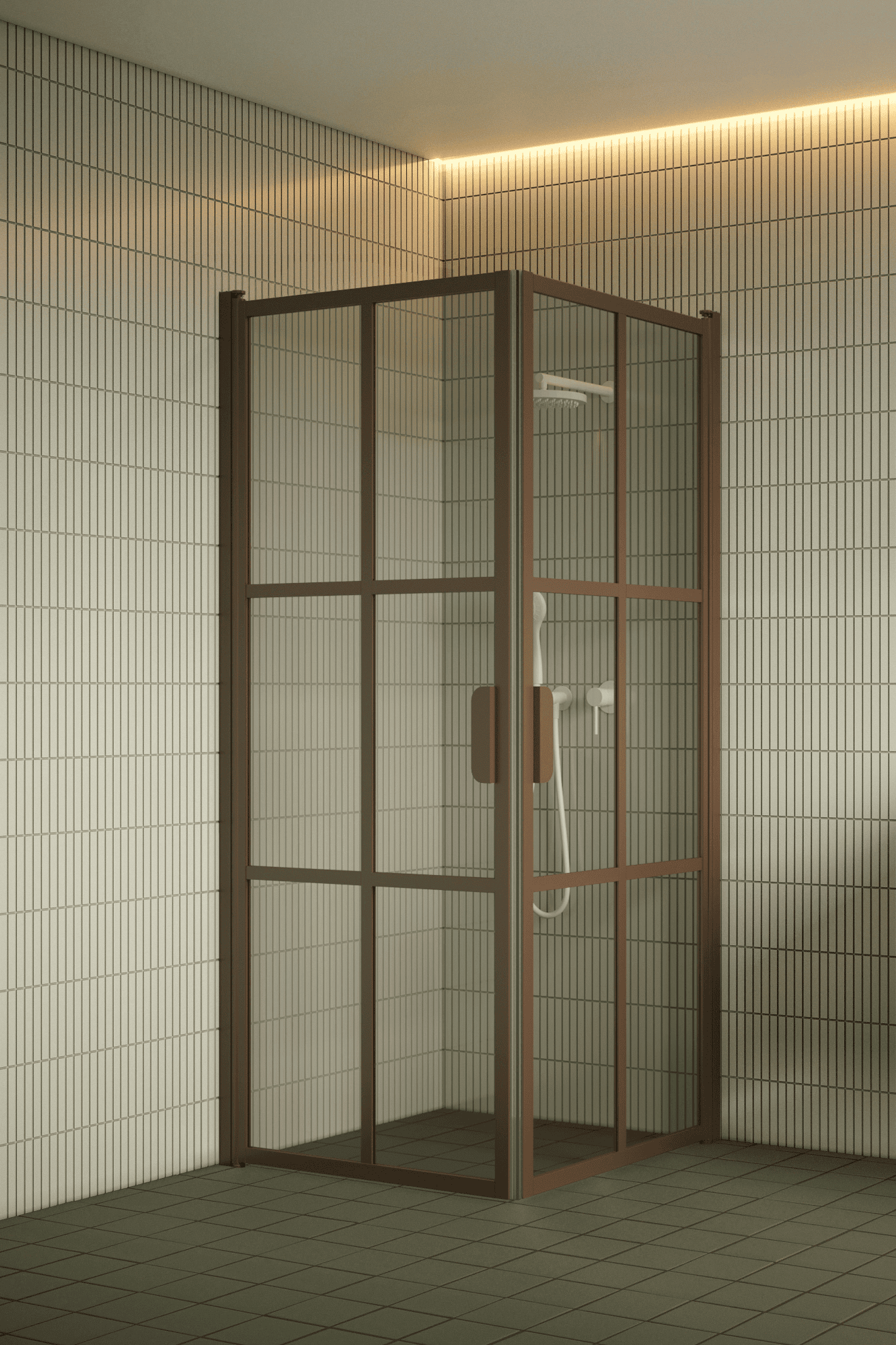 Shower enclosure Hietakari Bläk 767 Paris, Mocha frame, clear glass Shower enclosure Hietakari Bläk 767 Paris, Mocha frame, clear glass