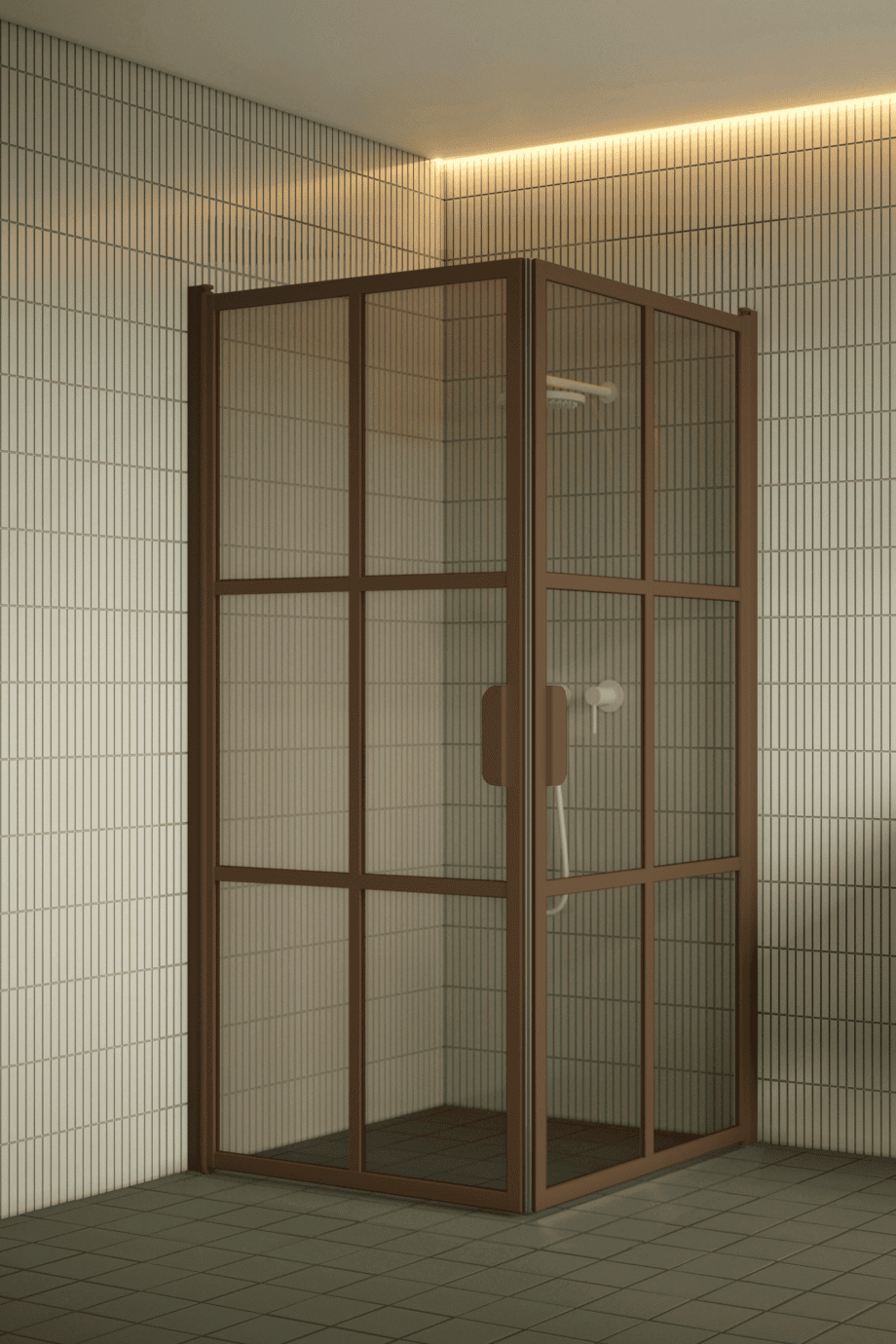 Shower enclosure Hietakari Bläk 767 Paris, Mocha frame, bronze tinted glass Shower enclosure Hietakari Bläk 767 Paris, Mocha frame, bronze tinted glass